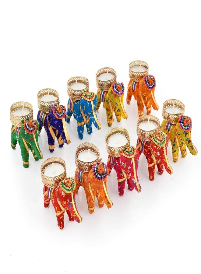 Houschefs Elephant Tealight Candle Holders, Set for Diwali, Festival Decoration, Christmas, Corporate Gifts, Home Decor, Includes Tealights (4) - Image 4